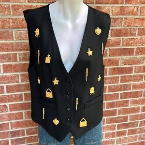 Veleno Sportswear Black/Goldtone Charmed Women’s Vest